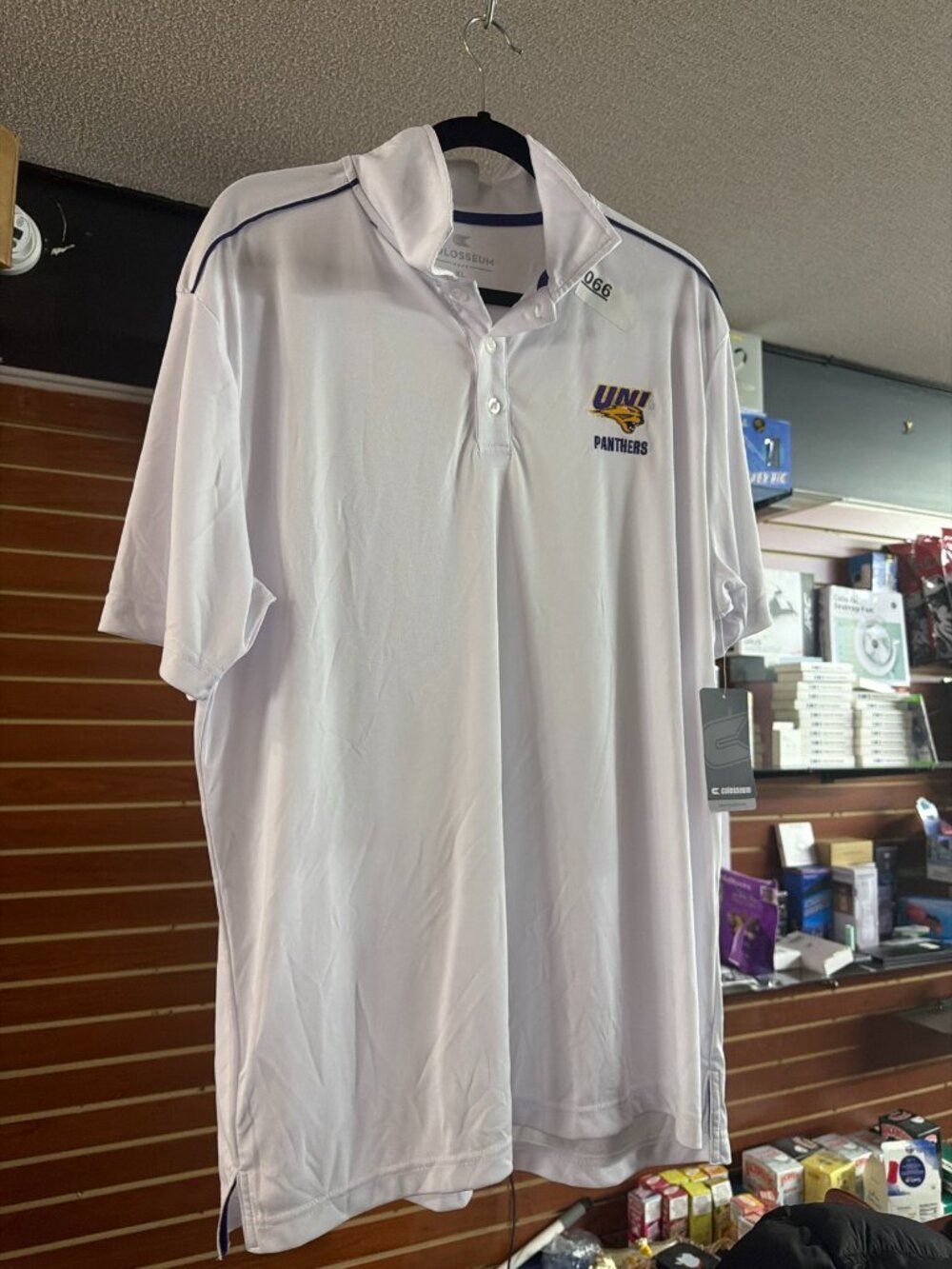 Colosseum UNI Panthers Mens Polo White NWT Size XL